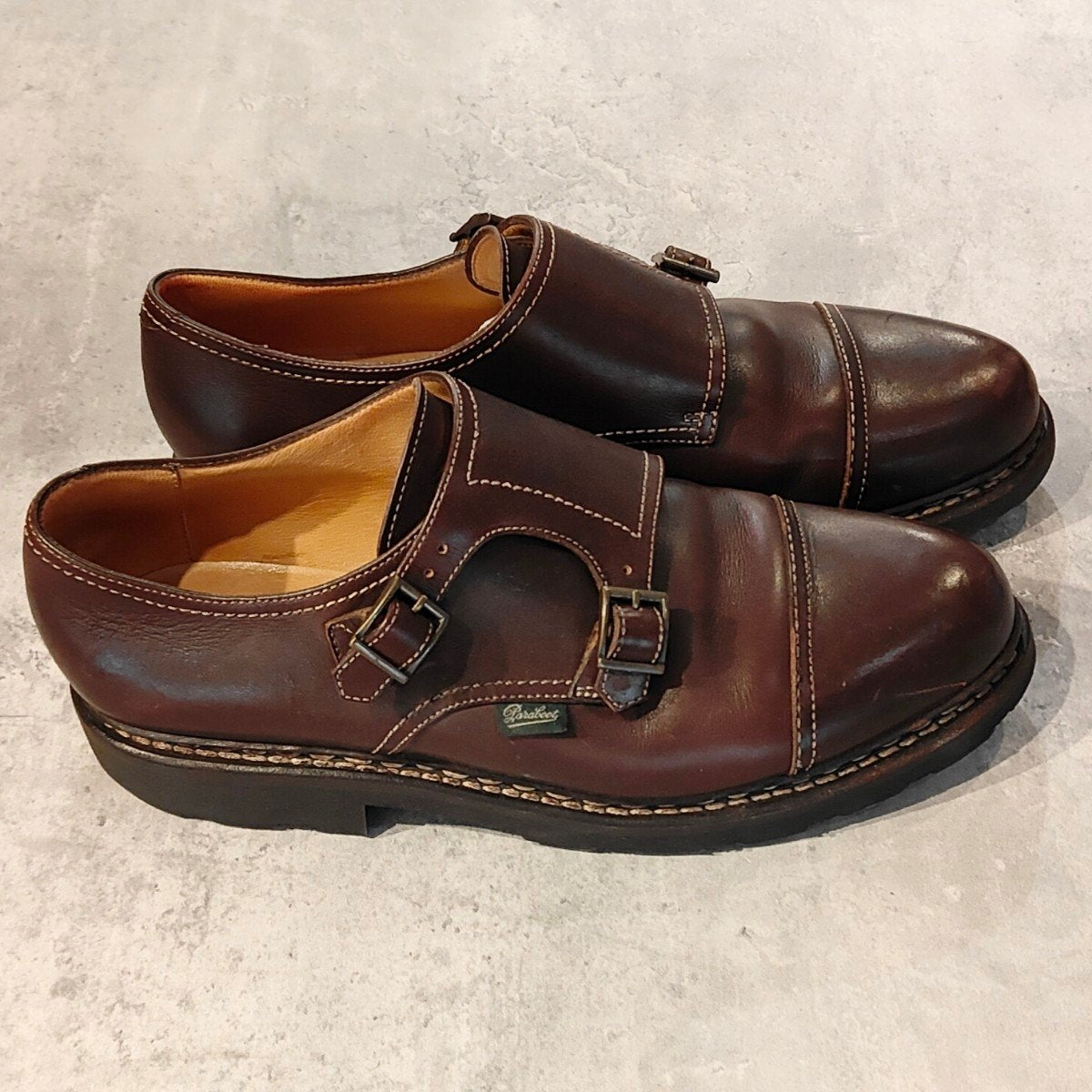 【Paraboot】パラブーツ ウィリアム ダブルモンクストラップ カーフ ブラウン サイズUK8.5