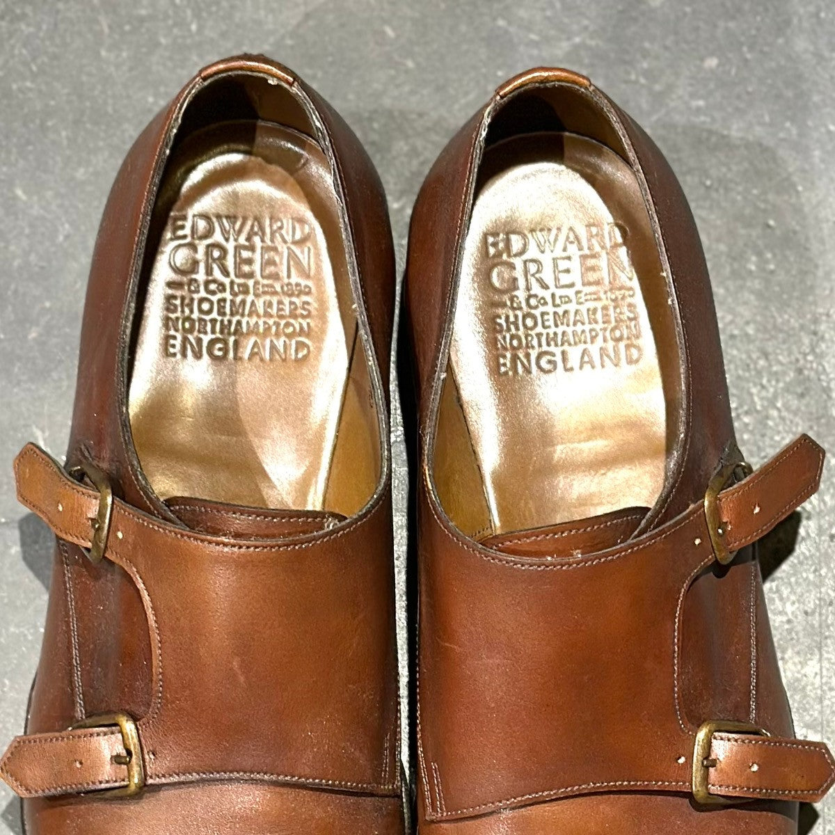 極美品【EDWARD GREEN】エドワードグリーン ウエストミンスター ダブルモンク カーフ ブラウン ダークオークアンティーク サイズUK8.5E 888ラスト