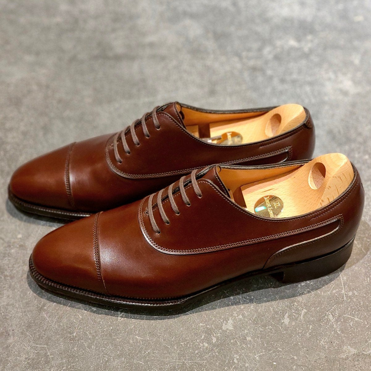 希少 新品未使用【JOHN LOBB】ジョンロブ スタッフォード ストレートチップ ブラウン カーフ サイズUK6.5E 7000ラスト