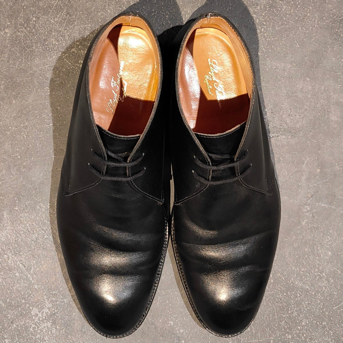 美品【Lloyd Footwear】ロイドフットウェア チャッカブーツ ブラック サイズUK7E