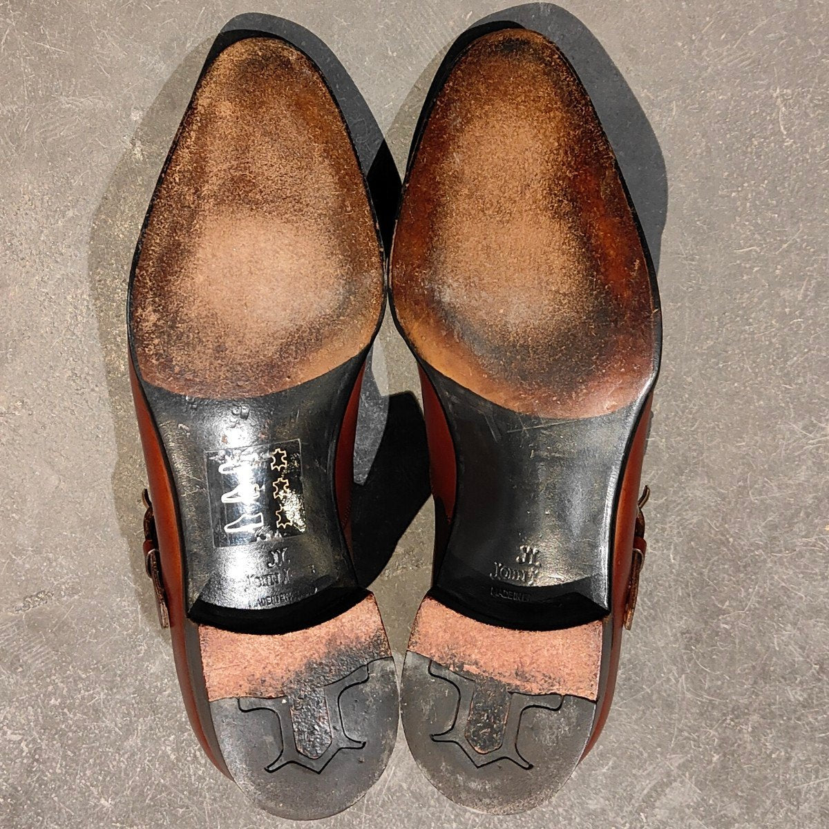 使用数回【JOHN LOBB】ジョンロブ ジャーミン2 プレステージライン シングルモンク カーフ ブラウン サイズUK5.5E 7000ラスト