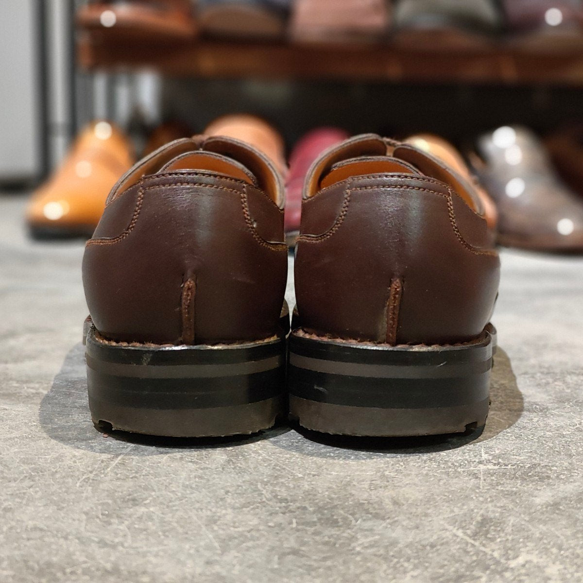 美品【J.M.WESTON】ジェイエムウエストン 641 ゴルフ Uチップ カーフ ダークブラウン サイズUK6.5D 31ラスト