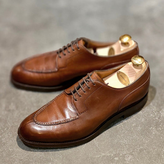 美品 【EDWARD GREEN】エドワードグリーン ドーバー Uチップ カーフ ダークオークアンティーク サイズUK6.5E 202ラスト 参考定価￥324,500-