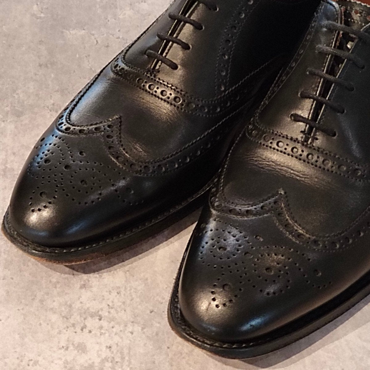 美品【JOSEPH CHEANEY】ジョセフチーニー ブロード2 ウイングチップ カーフ ブラック サイズUK6.5