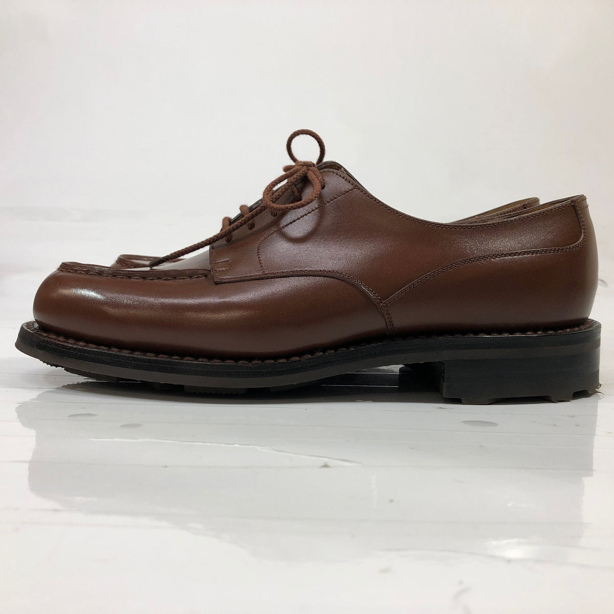 【J.M.WESTON】ジェイエムウエストン 641 レザー ゴルフシューズ Uチップ メンズ ブラウン サイズ5D
