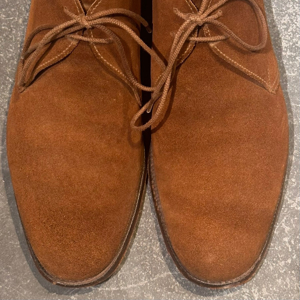 美品【CROCKETT&JONES】クロケット&ジョーンズ チャートシー チャッカブーツ スエード ブラウン サイズUK5.5E 224ラスト