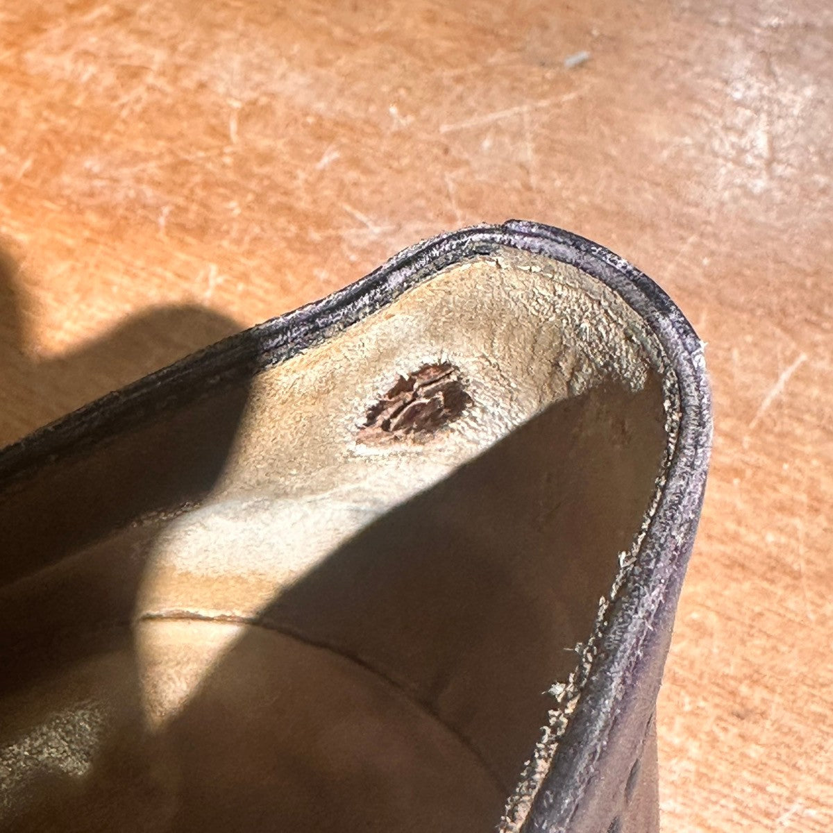 【STEFANO BI】ステファノビ  スクエアトゥ ステッチ カーフ バーガンディ サイズ不明(UK7相当)