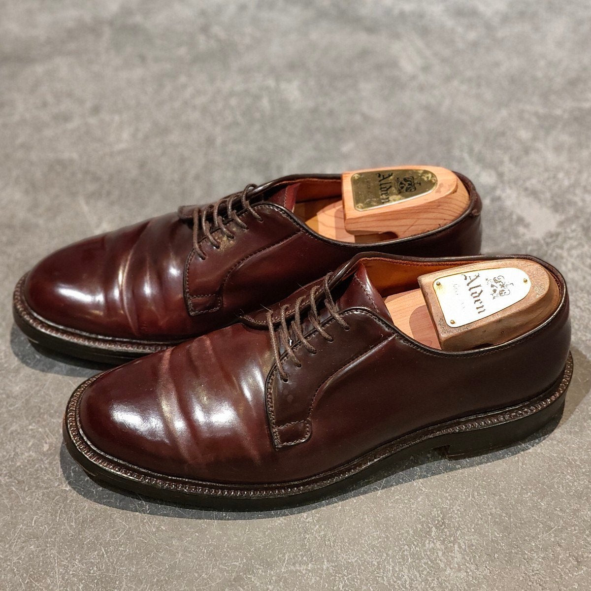 オールデン　コードバン　#990　オックスフォード　7D　バリーラスト　箱付 ALDEN】オールデン 990 プレーントゥ コードバン ダークバーガンディ