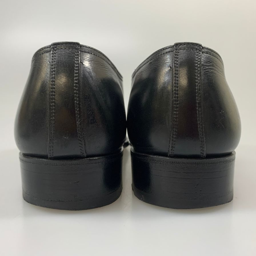 【J.M.WESTON】ジェイエムウエストン ウエストンヴィンテージ レザーシューズ シングルモンク プレーントゥ カーフ ブラック サイズUK7D
