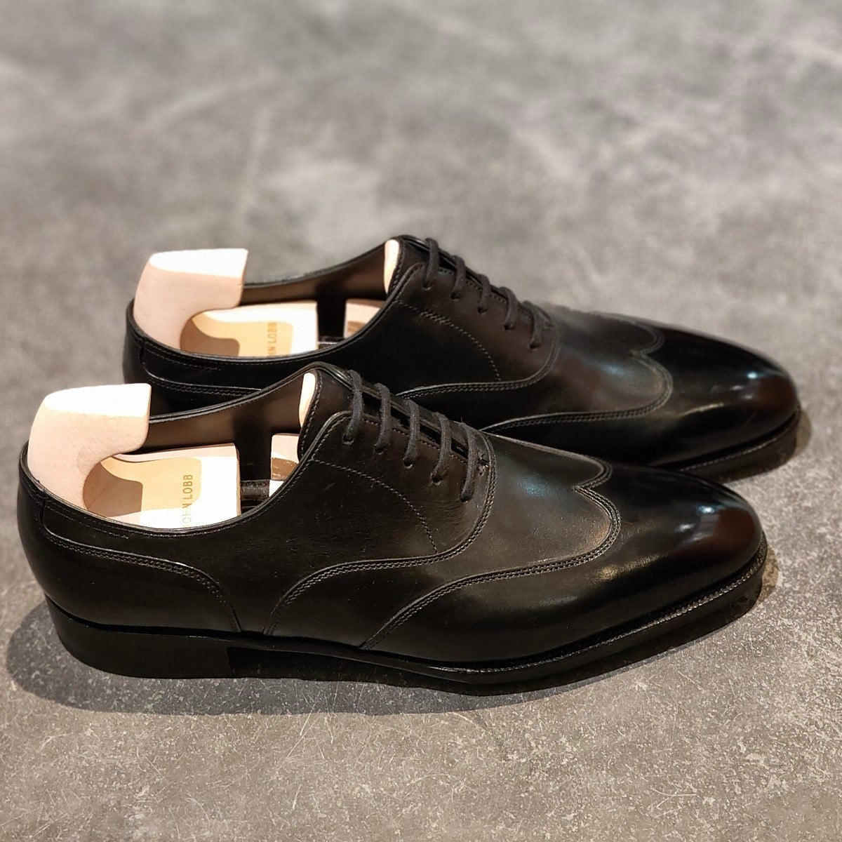 希少 新品未使用【JOHN LOBB】ジョンロブ ワーウィック 復刻モデル プレステージライン ブラインドブローグ カーフ ブラック サイズUK7E 7000ラスト