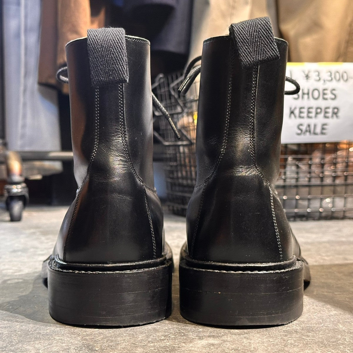 【Tricker’s】トリッカーズ イミテーションキャップブーツ カーフ ブラック サイズUK8.5