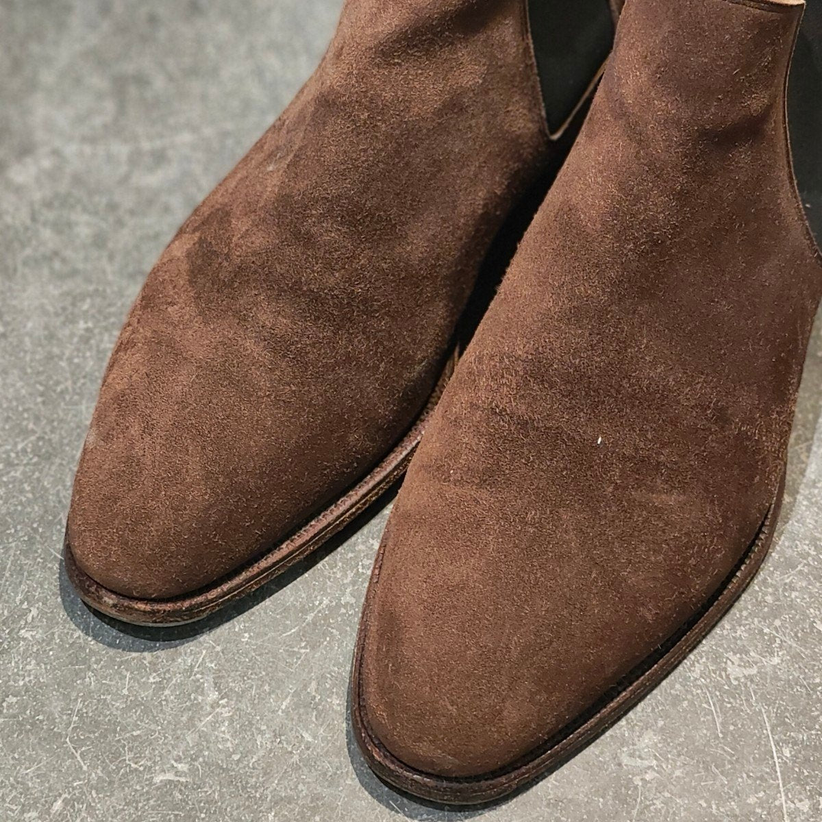 【JOHNLOBB】ジョンロブ チューダー サイドゴアブーツ スエード ブラウン サイズUK6.5E  7000Bラスト
