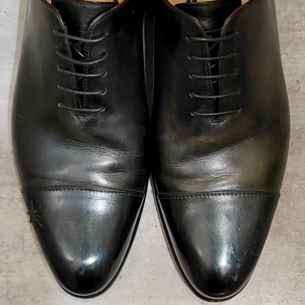 【Berluti】ベルルッティ ストレートチップ ステッチ カーフ グリーンパティーヌ サイズUK6