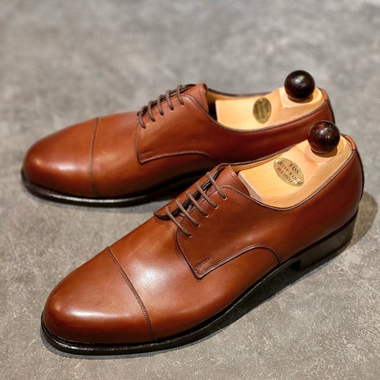 新品未使用【VASS】ヴァーシュ ストレートチップ ダービー カーフ ブラウン サイズ43