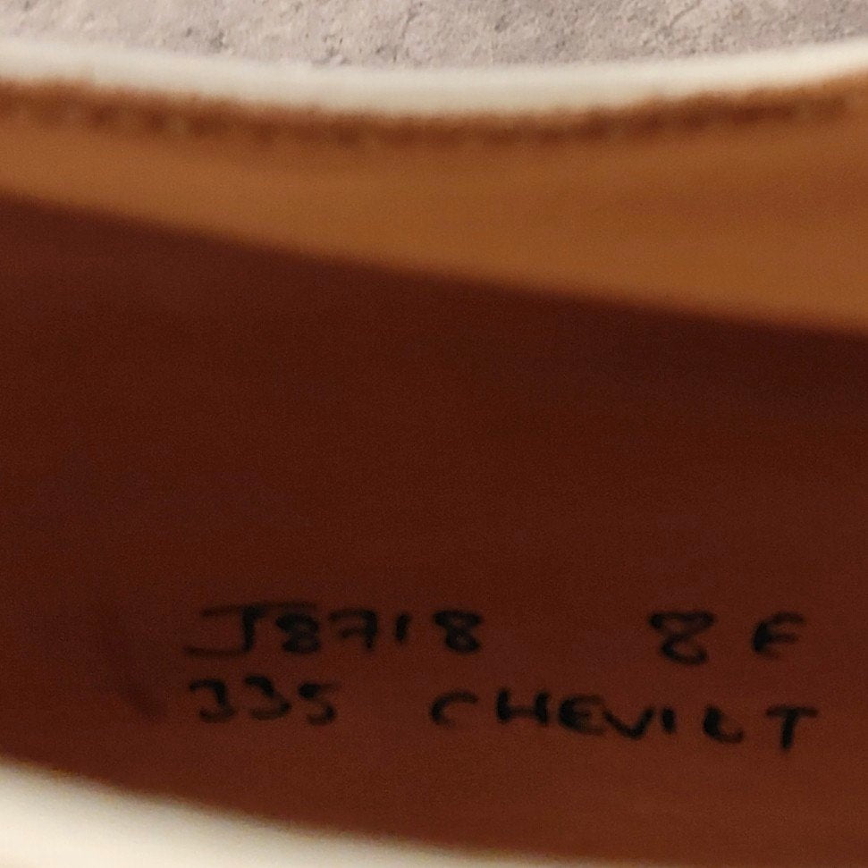 未使用品【CROCKETT&JONES】クロケット＆ジョーンズ チェビオット SUBS LWB グレインレザー ホワイト サイズUK8E