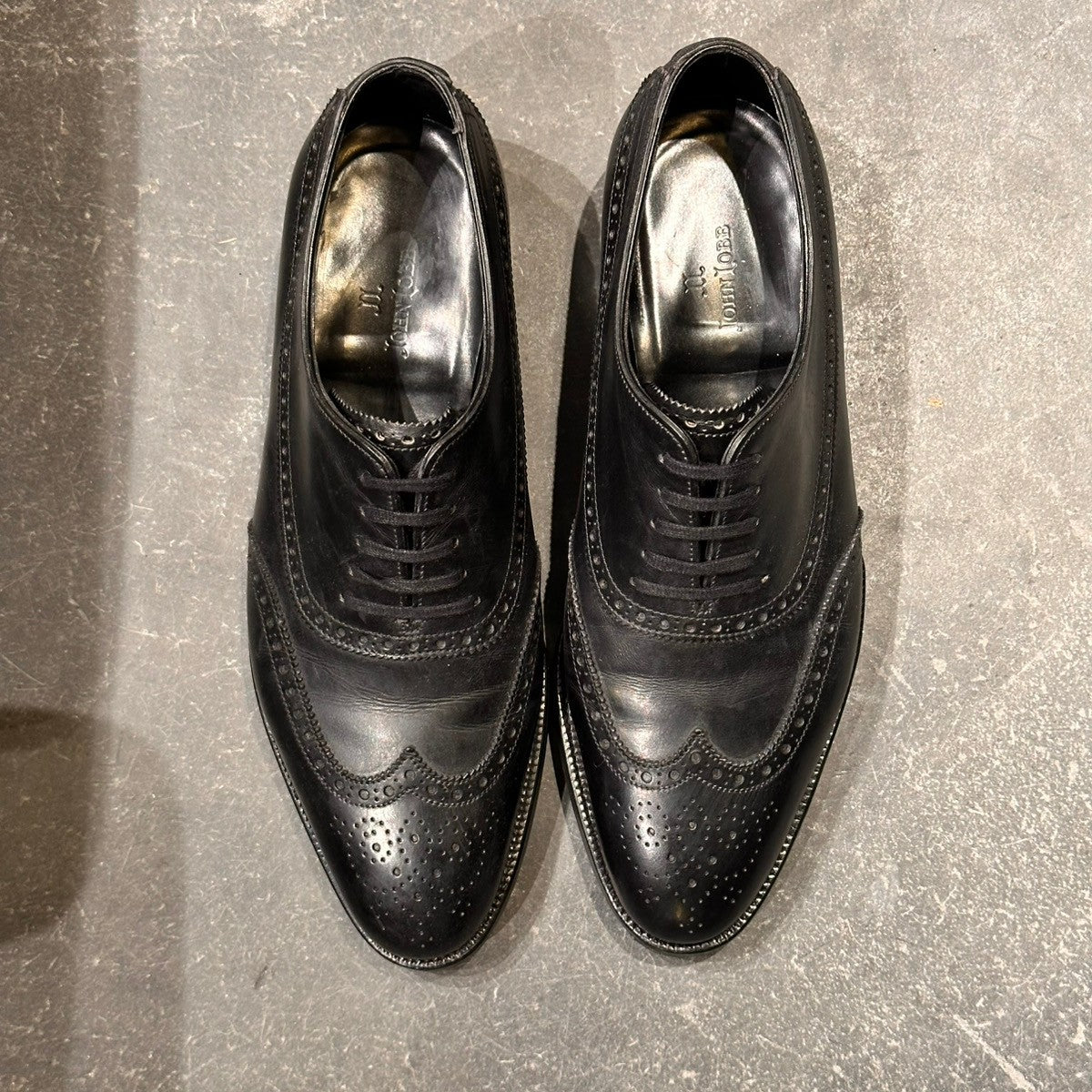 【JOHN LOBB】ジョンロブ フルブローグ ウエストミンスター プレステージライン カーフ ブラック サイズUK6E 7000ラスト