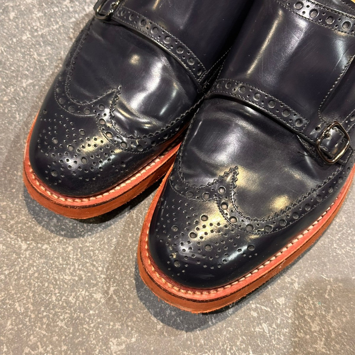 【Church's】チャーチ ケルビー3 5都市 ダブルモンク ポリッシュバインダーカーフ ネイビー サイズUK70F 81ラスト
