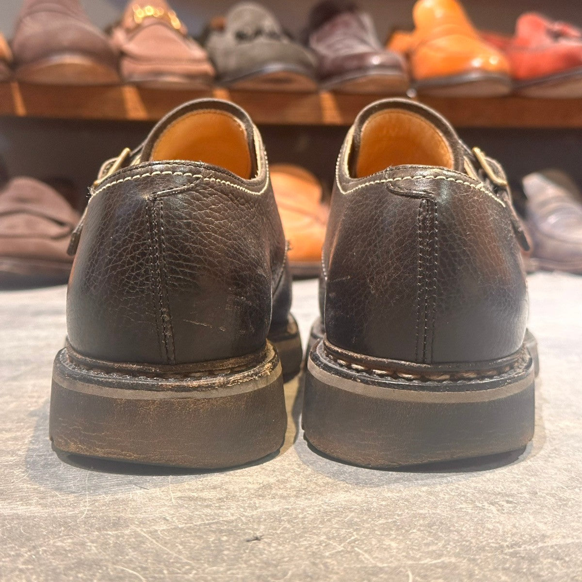 希少【JOHN LOBB】ジョンロブ ウィリアム コテージライン ダブルモンク グレインレザー ブラック サイズ不明(UK7.5相当)