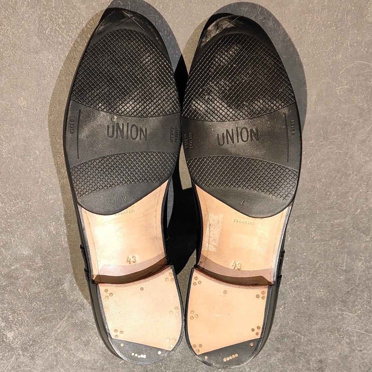 新品未使用【VASS】ヴァーシュ セミブローグ ダービー カーフ ブラック サイズ43