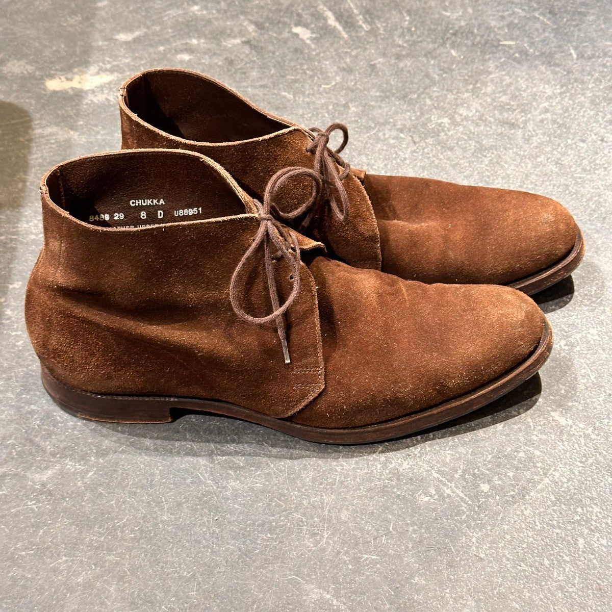 【CROCKETT&JONES】クロケット＆ジョーンズ チャッカ チャッカブーツ アンラインド スエード ブラウン サイズUK8D