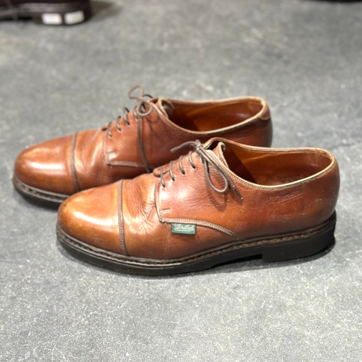 【Paraboot】パラブーツ ストレートチップ 537 アゼイ カーフ ブラウン  サイズ 8.5