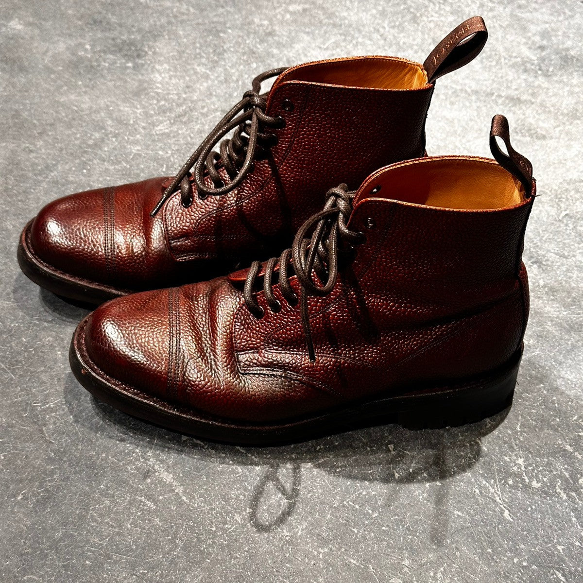 美品【JOSEPH CHEANEY】ジョセフチーニー ペナイン2 ギブソンブーツ グレインレザー ブラック サイズUK6