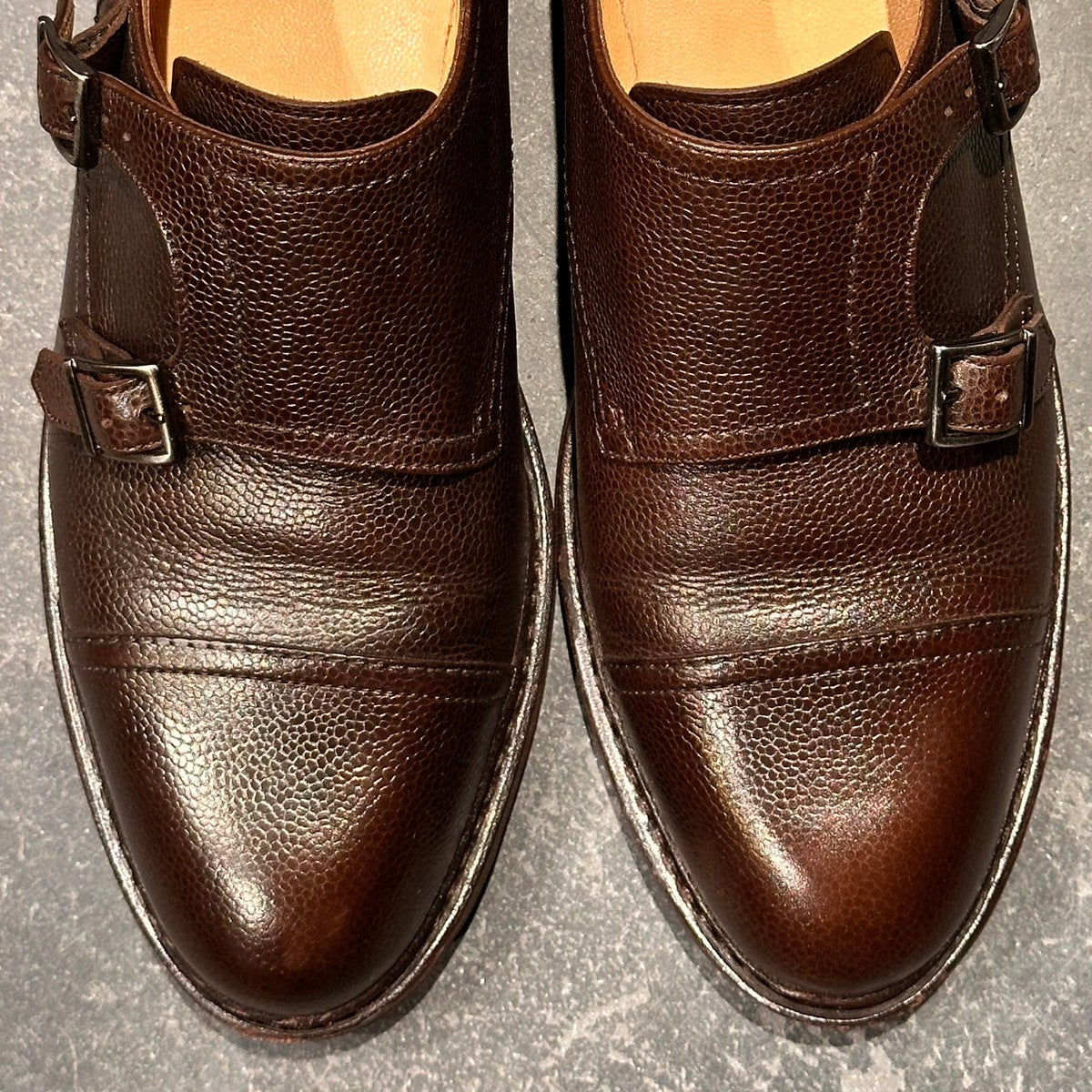 【Paraboot】パラブーツ ポー ダブルモンク ビームス別注 グレインレザー ブラウン サイズUK6.5