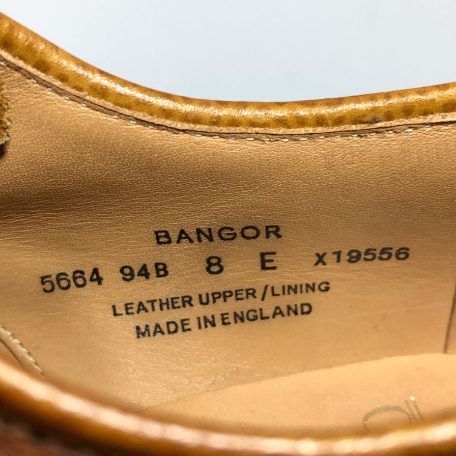 【CROCKETT&JONES】クロケットアンドジョーンズ BANGOR 別注 レザーシューズ ウィングチップ シボレザー ブラウン メンズ UK8E