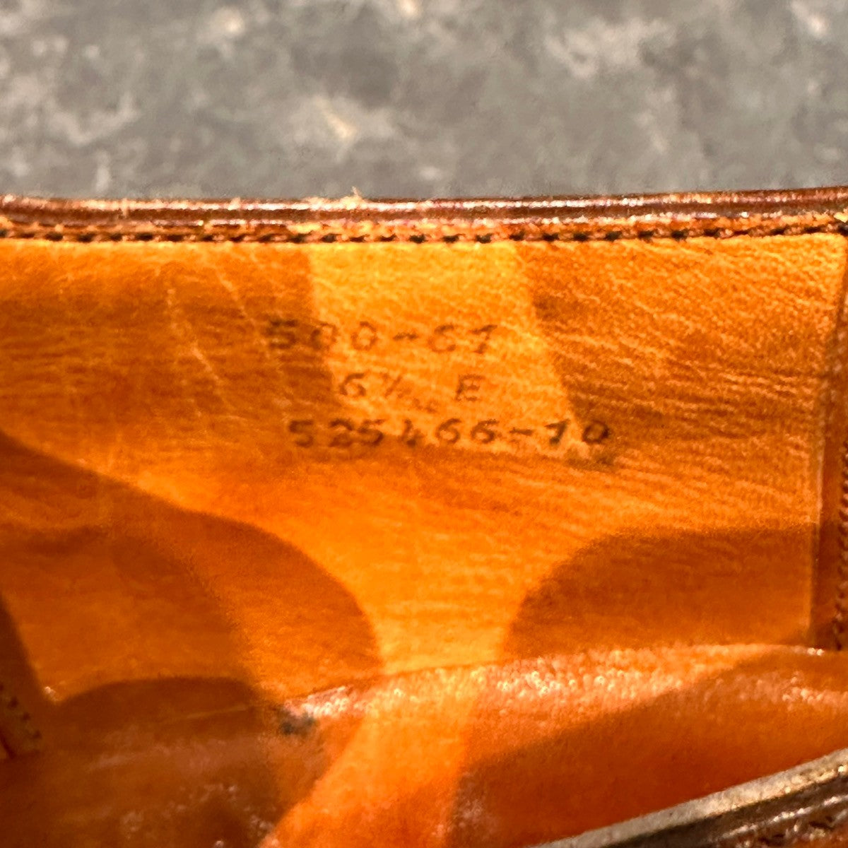 【J.M.WESTON】ジェイエムウエストン 500 ストレートチップ 旧ロゴ カーフ ブラウン サイズUK6.5 61ラスト