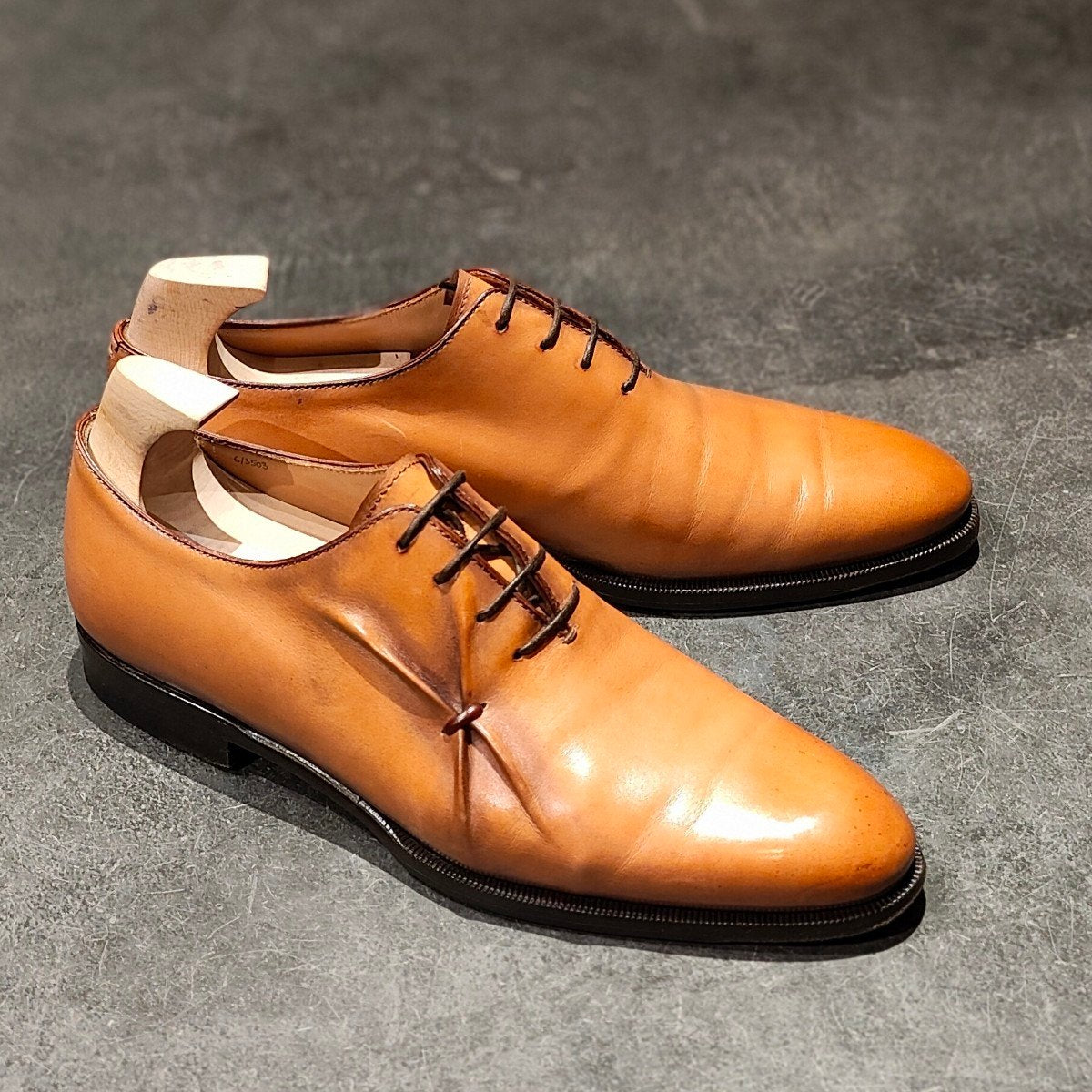 【BERLUTI】ベルルッティ ホールカット 4アイレット 3503 ブラウン メンズ サイズ6