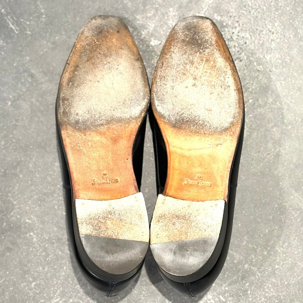 極美品【JOHNLOBB】ジョンロブ シティ2 ストレートチップ ブラック カーフ 7000ラスト サイズUK7D 7000ラスト