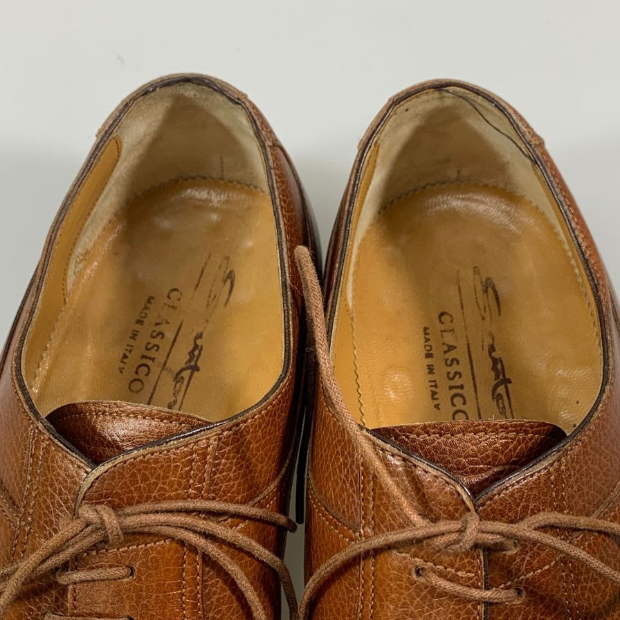 【Santoni】サントーニ レザーシューズ 931 Yチップ シボレザー ブラウン メンズ サイズUK8
