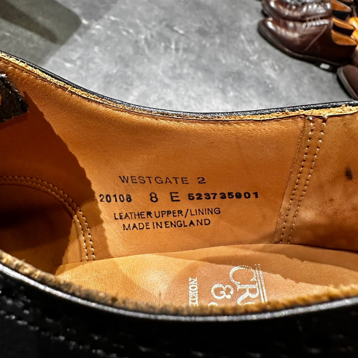 美品【Crockett&Jones】クロケット&ジョーンズ ウエストゲート2 ウイングチップ カーフ ブラック サイズ8E 379ラスト