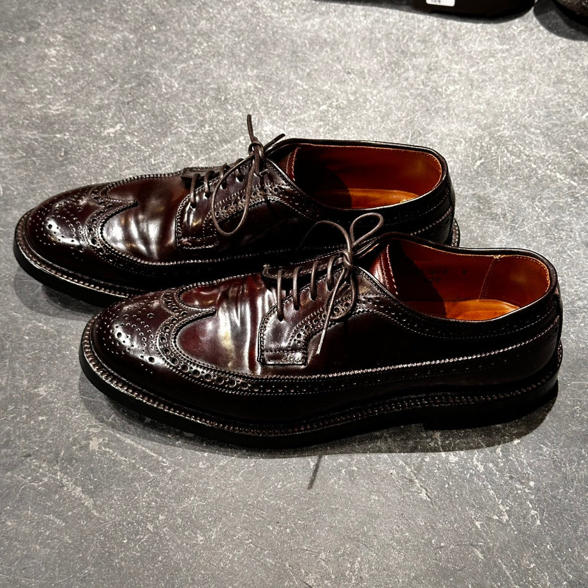 美品【ALDEN】オールデン 975 ユナイテッドアローズ別注 LWB コードバン ダークバーガンディ サイズUS6.5D バリーラスト