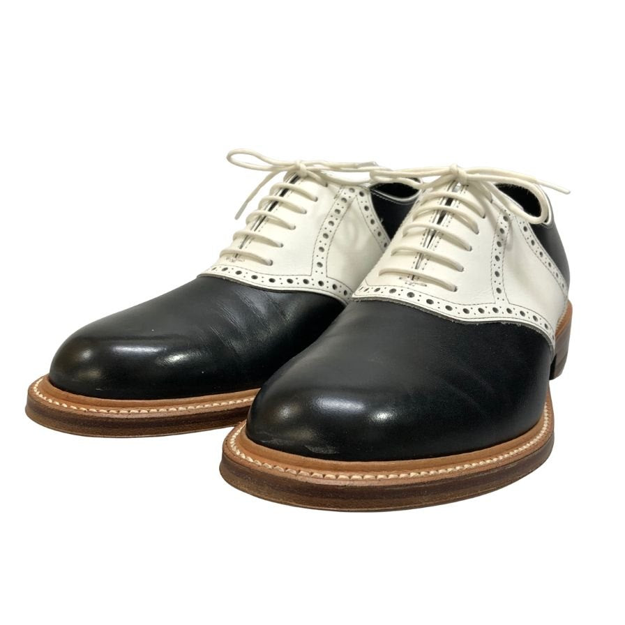 【REGAL】リーガル トーキョー サドルシューズ プレーントゥ コンビ カーフ ブラック×ホワイト メンズ サイズ25.5cm REGAL TOKYO