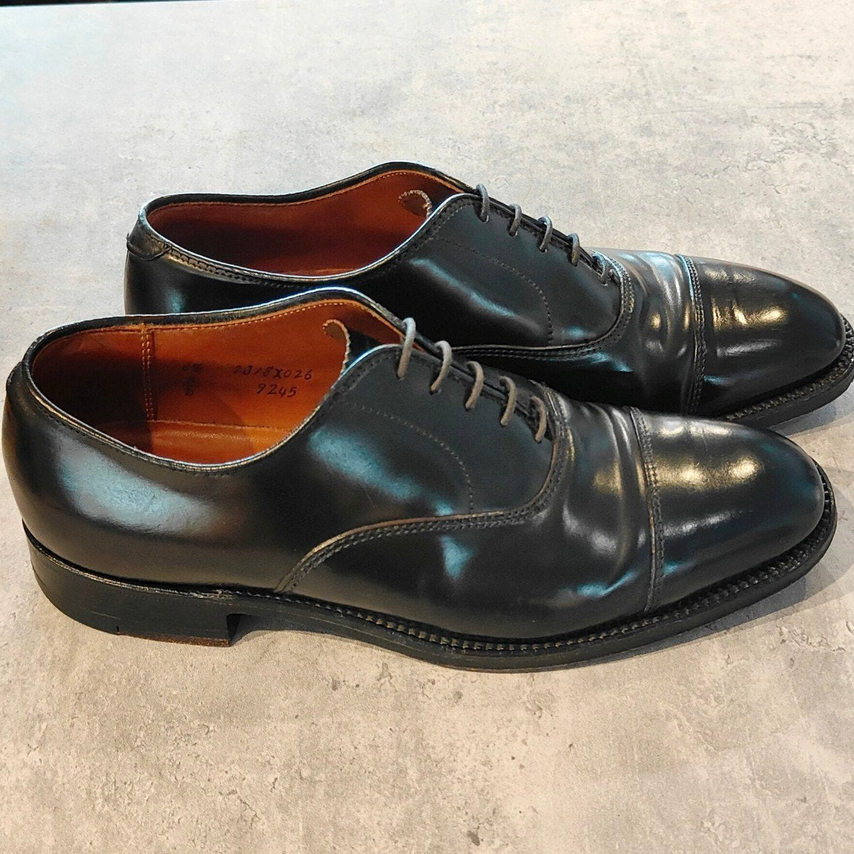 希少 極美品【ALDEN】オールデン 9245 ストレートチップ コードバン ブラック サイズUS6.5D プラザラスト