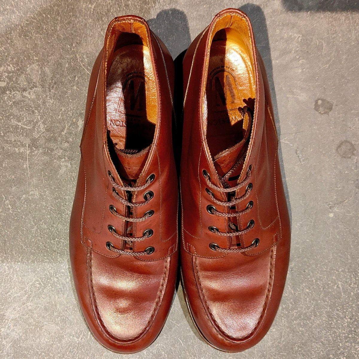希少 【J.M.WESTON】ジェイエムウエストン 741 ゴルフブーツ  Uチップ カーフ ブラウン サイズUK8D 38ラスト