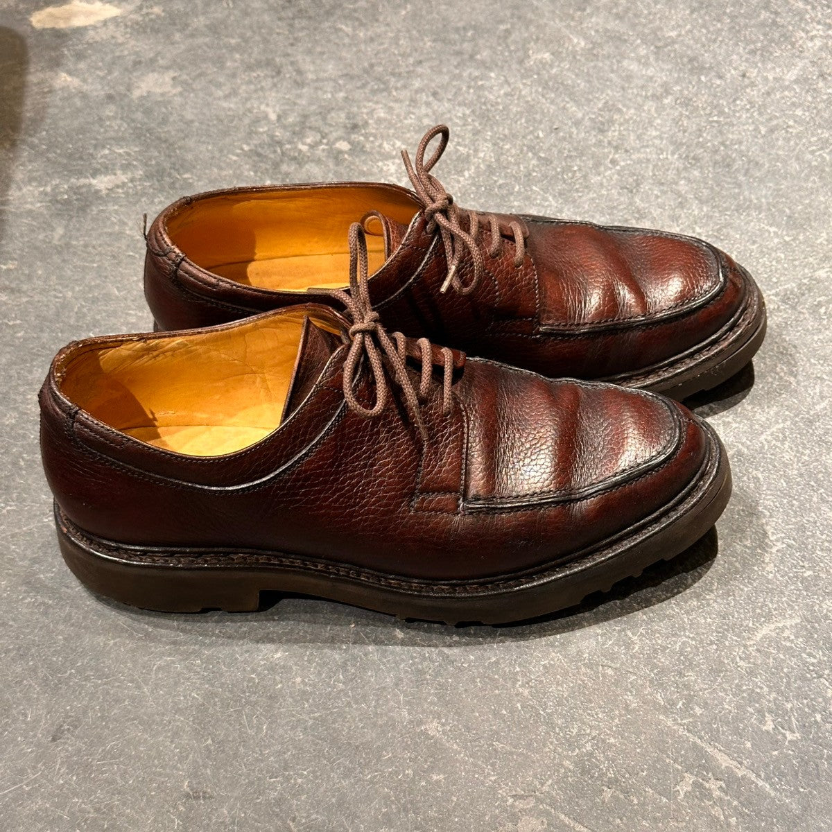 【JOHNLOBB】ジョンロブ ウゼス Uチップ グレインレザー ダークブラウン サイズUK6相当