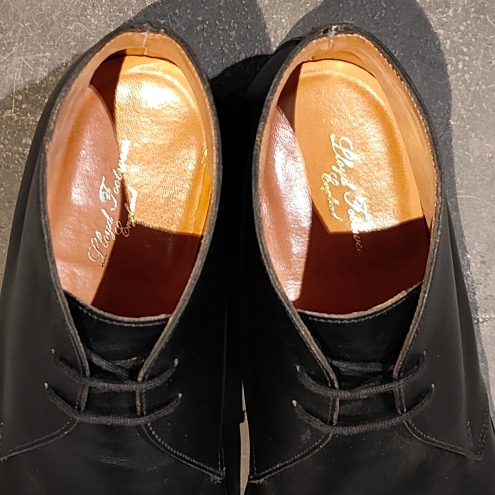 美品【Lloyd Footwear】ロイドフットウェア チャッカブーツ ブラック サイズUK7E