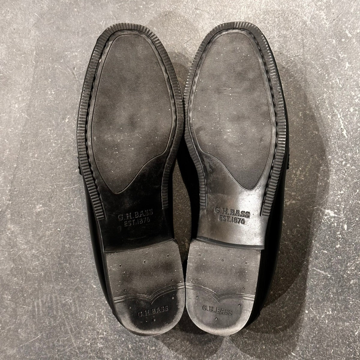 使用数回【G.H.Bass&Co. WEEJUNS】ジーエイチバス  ビットローファー カーフ ブラック サイズUK7.5