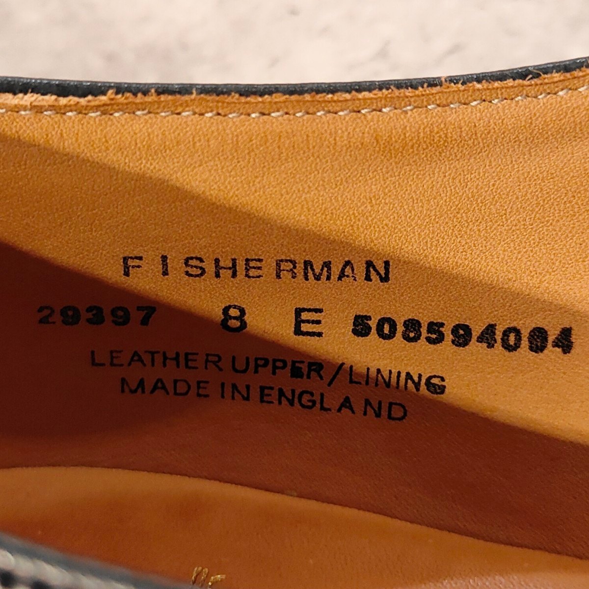 試着程度【クロケット＆ジョーンズ】CROCKETT&JONES フィッシャーマン SUBS グルカサンダル グレインレザー ネイビー サイズUK8E 314ラスト