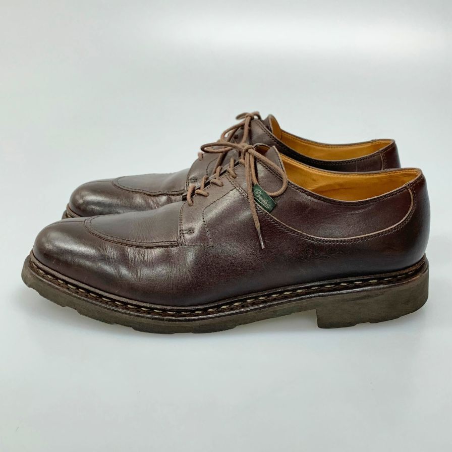 PARABOOT ビジネスカジュアルシューズ茶size6.5(約25.0cm) Paraboot】パラブーツ ビジネスシューズ Uチップ ブラウン（茶系