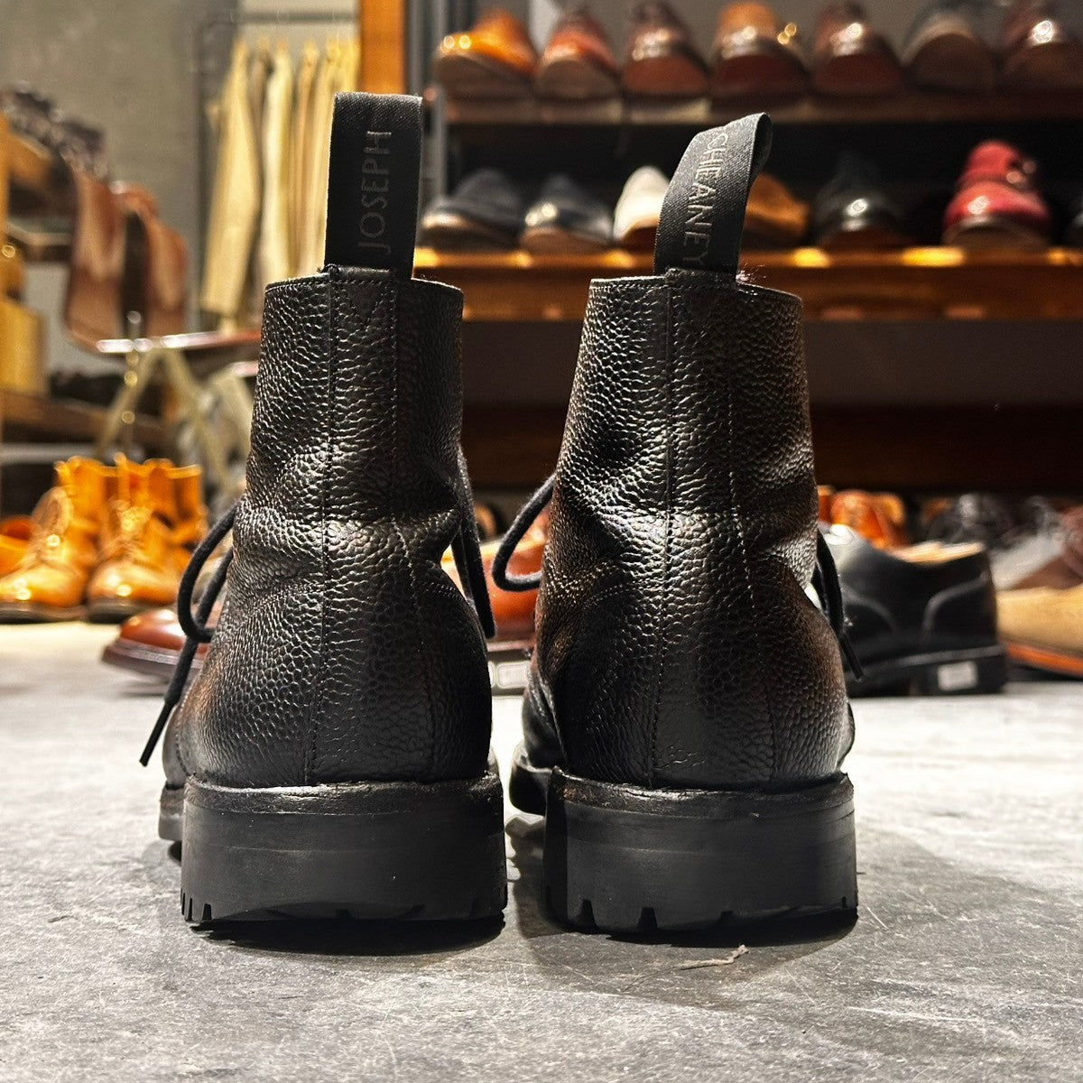 【JOSEPH CHEANEY】ジョセフチーニー ペナイン2 ギブソンブーツ グレインレザー ブラック サイズUK6