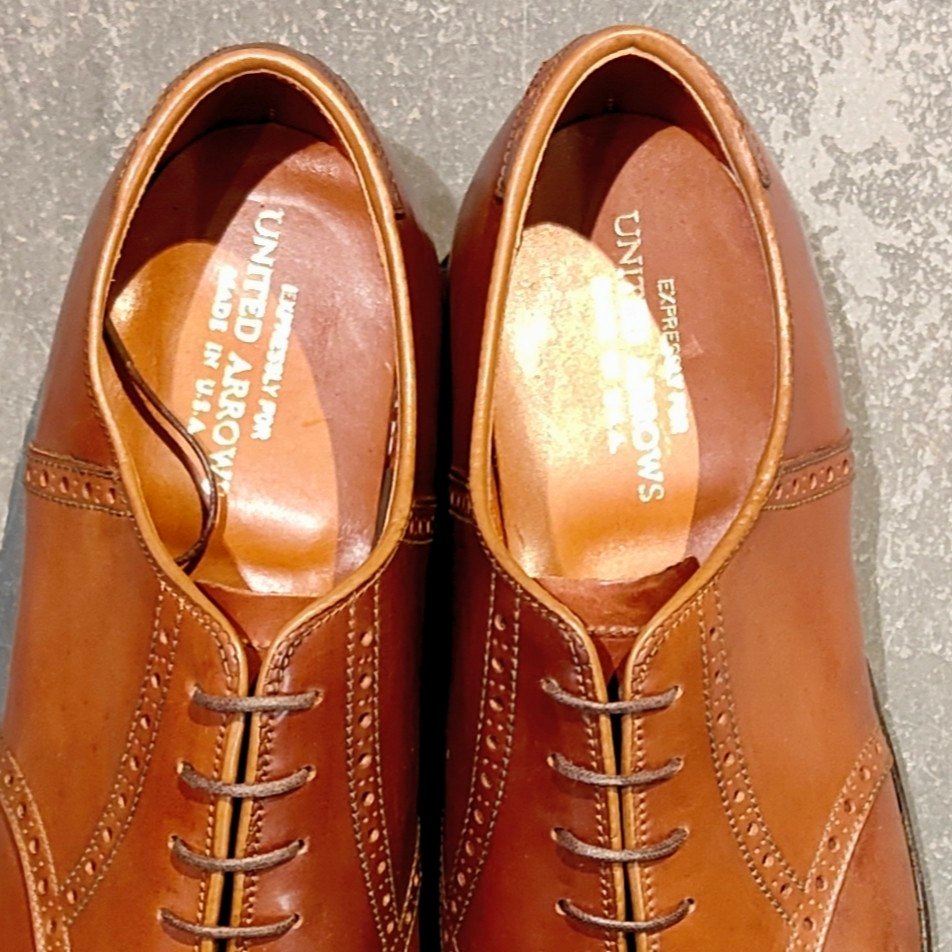 希少 未使用【ALDEN】オールデン ユナイテッドアローズ別注 9946 サドル コードバン ウイスキー  サイズUS7.5D バリーラスト