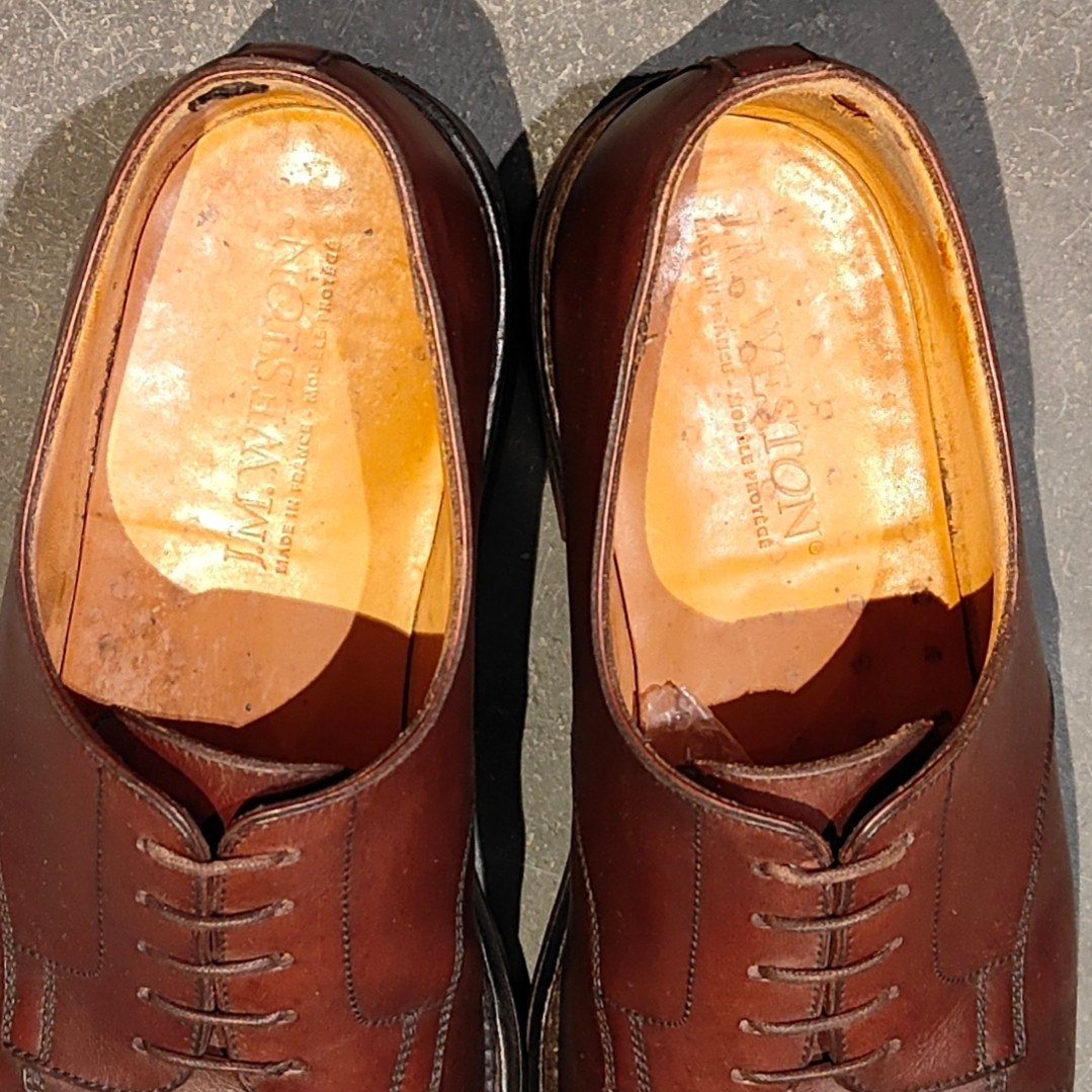 【希少・本店購入品】J.M. WESTON ハーフハント5アイレット　茶　6E クラックあり【J.M.WESTON】ジェイエムウエストン 旧旧ロゴ 598 ハーフ