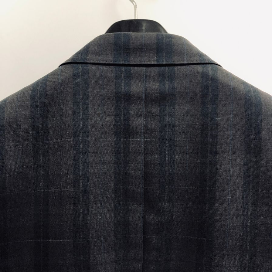 【Burberry】バーバリー ジャケット 90S 旧タグ ダブルブレスト ロゴ金ボタン ブラウン チェック メンズ サイズ175