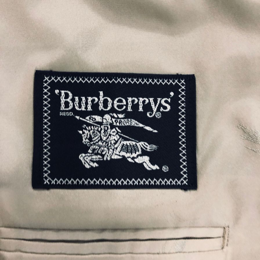 【Burberry】バーバリー ジャケット 90S 旧タグ ダブルブレスト ロゴ金ボタン ブラウン チェック メンズ サイズ175