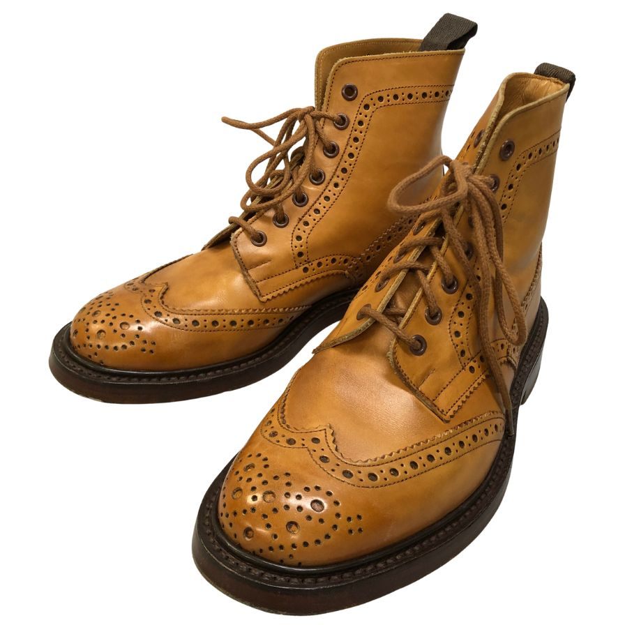 【Tricker`s】トリッカーズ M2508 ブーツ カーフ ベージュ サイズ UK7.5 ラスト