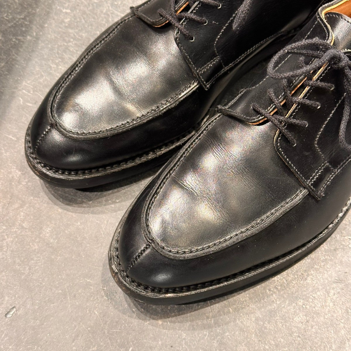 【CROCKETT&JONES】クロケット&ジョーンズ ダラム3 Uチップ カーフ ブラック サイズUK7 375ラスト