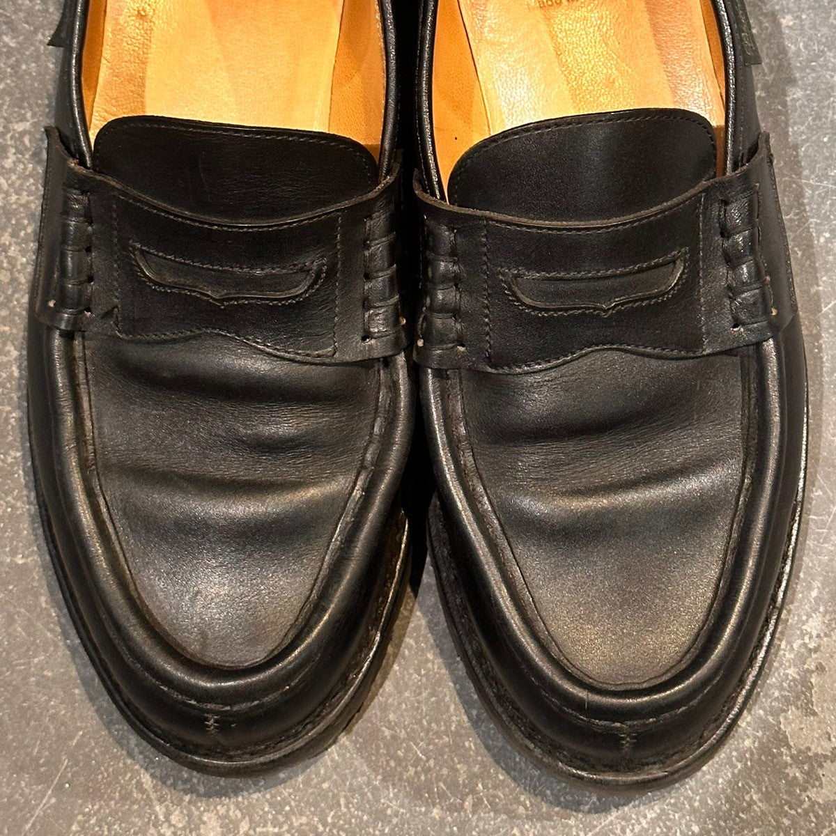 美品【PARABOOT】パラブーツ ランス ローファー リスレザー ブラック サイズUK6